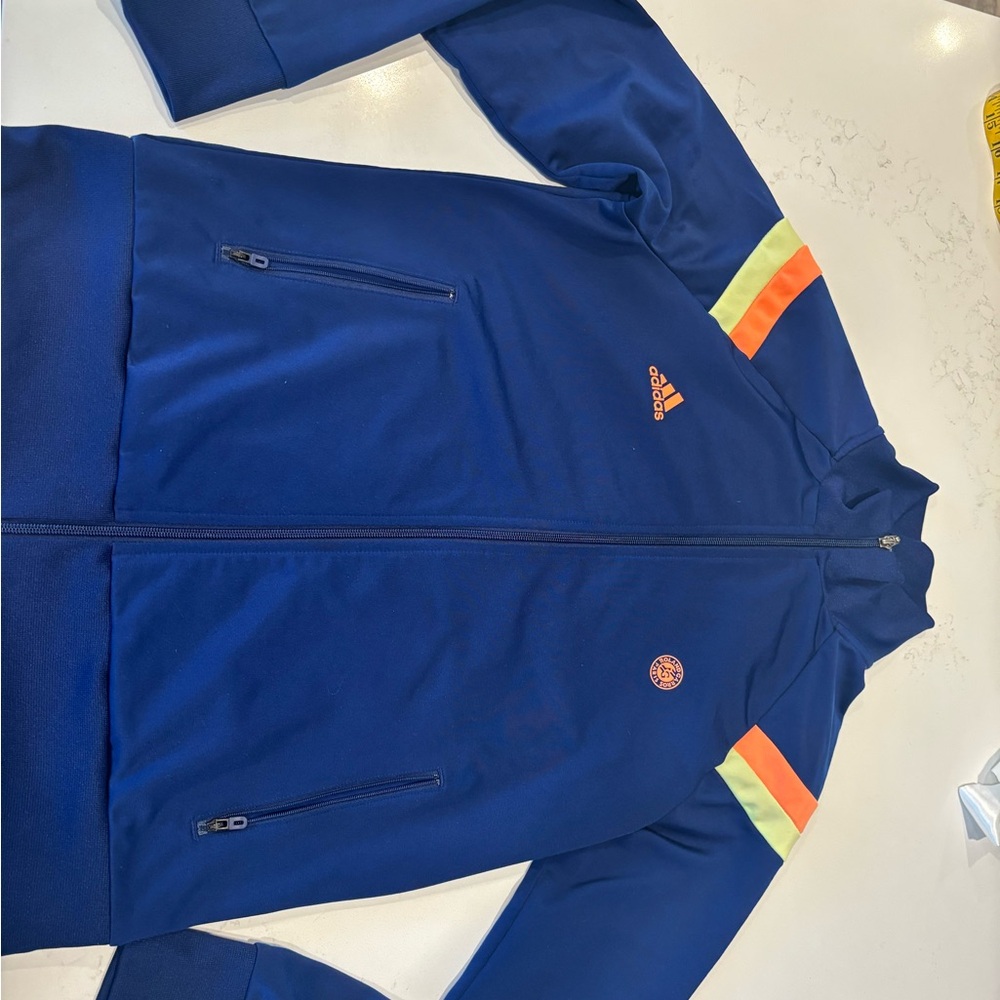 French Open Tennis Adidas Blue Track Jacket
